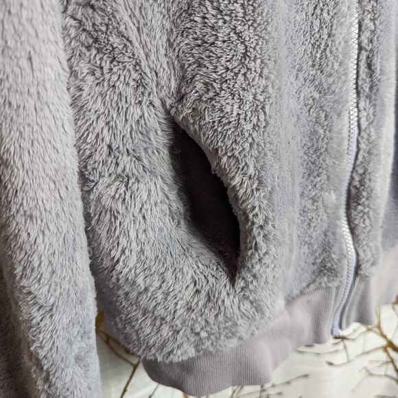 zella fluffy zip-up sweater jacket - Picture 3 of 5